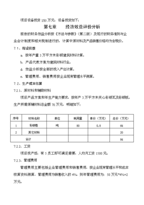 ◆◆(立项建议)3万平方米彩钢瓦生产线项目可行性立项建议报告(存档)-资源下载